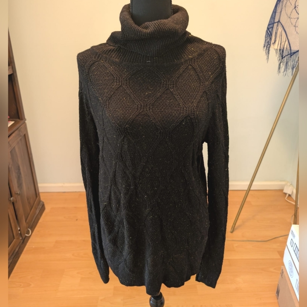 Black turtle neck sweater